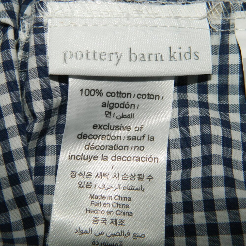 Pottery Barn Kids Gingham Long Ear Easter Basket Liner "Monroe" Sz L (OO-5) - Picture 4 of 5
